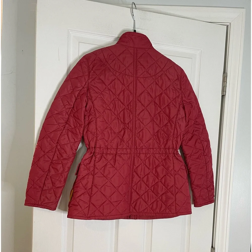 Coach Diamond Quilted Jacket in Coral Red - Picture 2 of 6